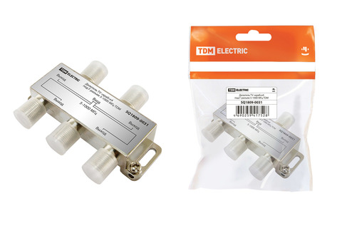 Делитель TV «краб»х4 под F разъём 5-1000 МГц TDM Делитель TV «краб»х4 под F разъём 5-1000 МГц TDM