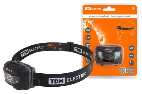 Фонарь «Налобный 10» аккумуляторный, 5 Вт 1 светодиод CREE, Li-Ion 3,7 В 0,6 А*ч, USB, сенсор, TDM Фонарь «Налобный 10» аккумуляторный, 5 Вт 1 светодиод CREE, Li-Ion 3,7 В 0,6 А*ч, USB, сенсор, TDM