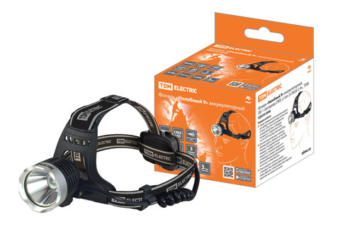 Фонарь «Налобный 9» аккумуляторный, 5Вт 1 светодиод CREE, Li-Ion 2x18650 2 Ач, TDM Фонарь «Налобный 9» аккумуляторный, 5Вт 1 светодиод CREE, Li-Ion 2x18650 2 Ач, TDM