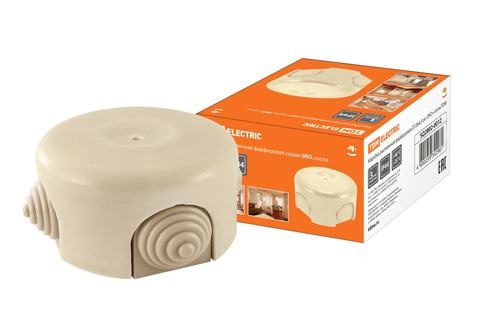 Коробка распаячная фарфоровая D7,8х4,5см «ЭКО» сосна TDM Коробка распаячная фарфоровая D7,8х4,5см «ЭКО» сосна TDM