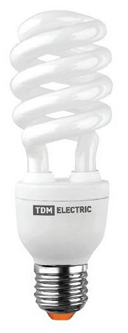 Лампа энергосберегающая КЛЛ-HS-20 Вт-4200 К–Е27 TDM Лампа энергосберегающая КЛЛ-HS-20 Вт-4200 К–Е27 TDM