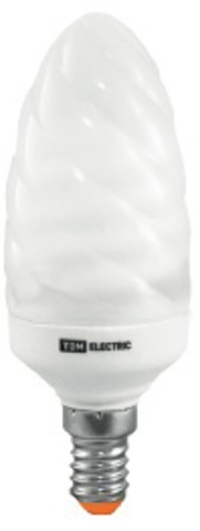 Лампа энергосберегающая КЛЛ-СT-11 Вт-4000 К–Е14 TDM (витая свеча) (mini) Лампа энергосберегающая КЛЛ-СT-11 Вт-4000 К–Е14 TDM (витая свеча) (mini)