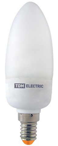 Лампа энергосберегающая КЛЛ-СW-9 Вт-4000 К–Е14 TDM Лампа энергосберегающая КЛЛ-СW-9 Вт-4000 К–Е14 TDM