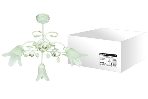 Люстра НСБ-08-02-3х40 «Луиза» белый с золотом 3х40Вт E14 TDM Люстра НСБ-08-02-3х40 «Луиза» белый с золотом 3х40Вт E14 TDM